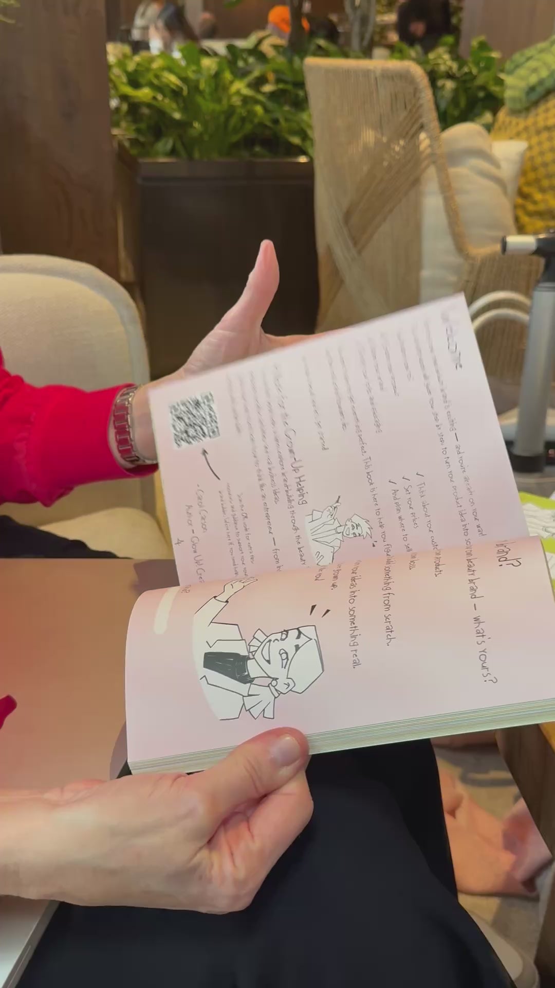 Video of author Carol Carson flicking through the pages of Glow Up! Create Your Own Beauty Brand